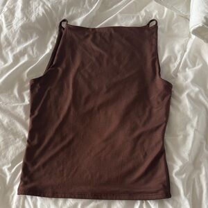 Brown Sleeveless Women's Top